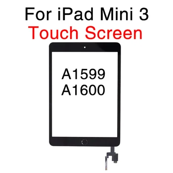 10Pcs/lot For iPad Mini 3 A1599 A1600 מגע מסך זכוכית דיגיטלית +כפתור הבית עם IC