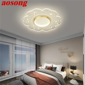 AOSONG יצירתי אור התקרה עכשווי פשוט מנורה גופי LED הביתה דקורטיביים עבור חדר השינה