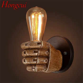 Hongcui תעשייה קלאסית קיר אור פנימי יצירתי רטרו גופי לופט עיצוב מנורות קיר LED דקורטיביים