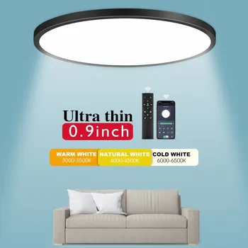 LED מנורת תקרה אפליקציה חכמה שליטה מרחוק תאורה Ultrathin LED אורות התקרה עבור חדר השינה, המטבח, הסלון 220V110V