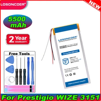 LOSONCOER חדש 5500mAh סוללה עבור Prestigio WIZE 3151 3G Li-פולימר החלפת לוח למחשב סוללה 3 חוטים כלים חינם