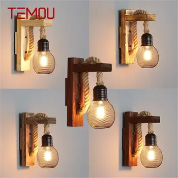 TEMOU קלאסית פשוטה אורות קיר פמוטים לופט רטרו, מנורות LED אביזרי נוי לבית בר